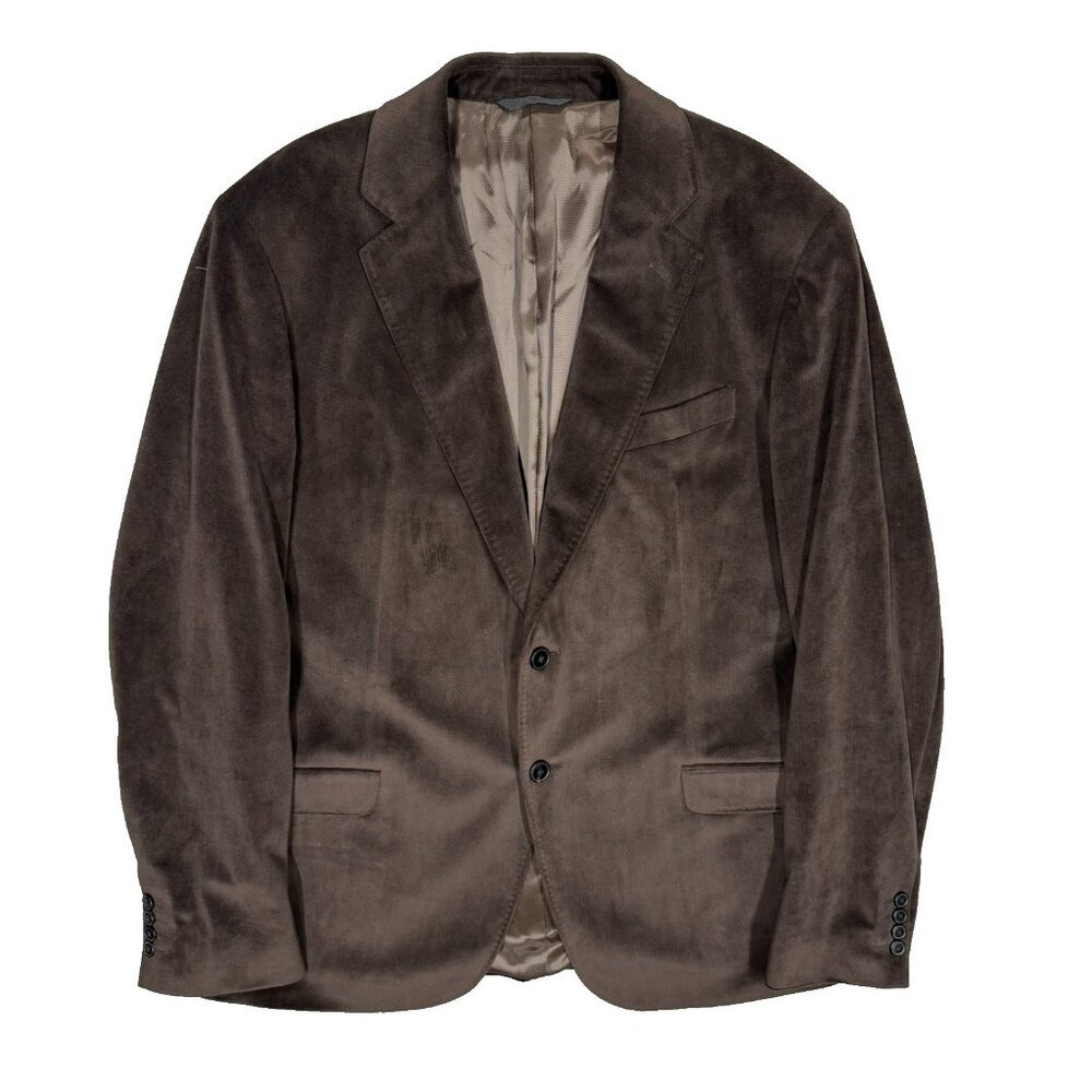 Giorgio Armani Velvet Blazer Brown Sport Coat Slim Fit Soft 42R